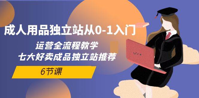 成人用品独立站从0-1入门，运营全流程教学，七大好卖成品独立站推荐-6节课-靠谱项目库