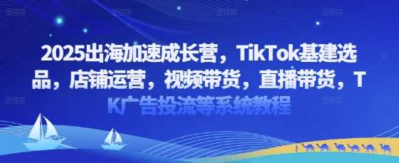 2025出海加速成长营,TikTok基建选品,店铺运营,视频带货,直播带货,TK广告投流等系统教程-靠谱项目库