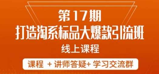 南掌柜-第17期打造淘系标品大爆款，5天线上课-靠谱项目库