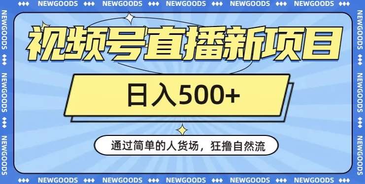 视频号直播新项目，通过简单的人货场，狂撸自然流，日入500+【260G资料】-靠谱项目库