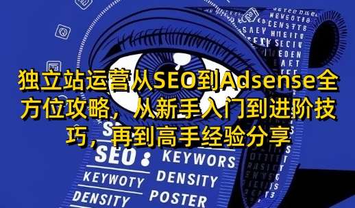 独立站运营从SEO到Adsense全方位攻略，从新手入门到进阶技巧，再到高手经验分享-靠谱项目库