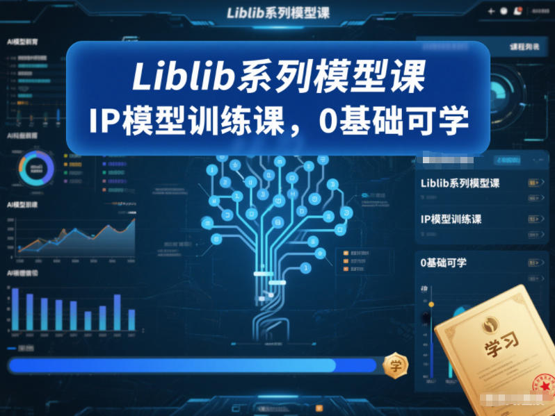Liblib系列模型课，IP模型训练课，0基础可学-靠谱项目库