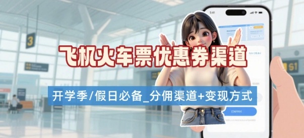 学生党必看!机票火车票优惠券申请渠道 + 项目打法,开学季节日速存-靠谱项目库