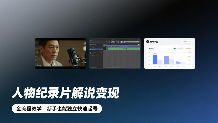 人物纪录片解说变现，全流程教学，新手也能独立快速起号-靠谱项目库