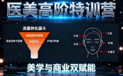 0-1000W医美高阶特训营课程，美学与商业双赋能-靠谱项目库