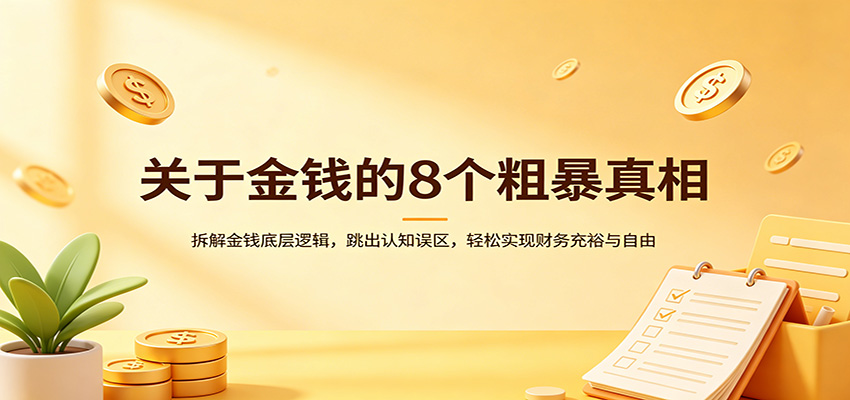 关于金钱的8个粗暴真相：拆解金钱底层逻辑，跳出认知误区，轻松实现财务充裕与自由-靠谱项目库