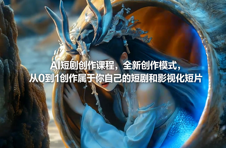 AI短剧创作课程，全新创作模式，从0到1创作属于你自己的短剧和影视化短片-靠谱项目库
