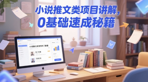 小说推文类项目讲解，0 基础速成秘籍-靠谱项目库