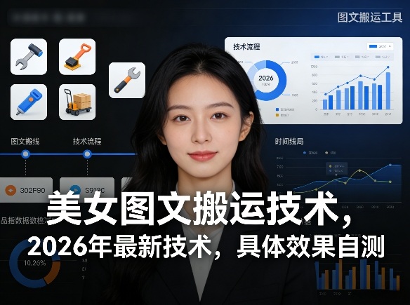 美女图文搬运技术，2026年最新技术，具体效果自测-靠谱项目库