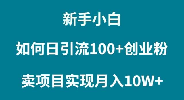 新手小白如何通过卖项目实现月入10W+-靠谱项目库