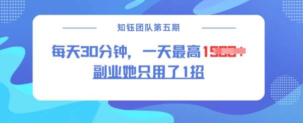 副业她只用了1招,每天30分钟,无脑二创,一天最高1.5k-靠谱项目库