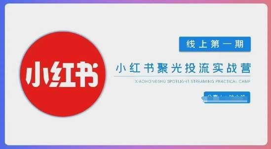小红书聚光陪跑第一期，教你从0到1玩转小红书聚光投流，搭建小红书付费投流团队，更快的见到效果-靠谱项目库