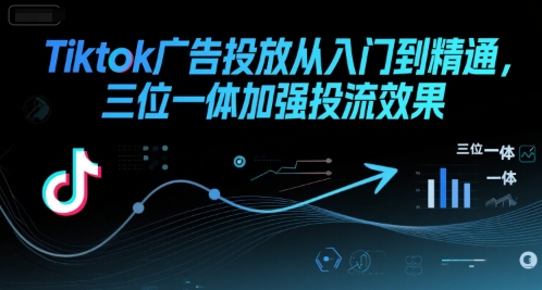 Tiktok广告投放从入门到精通，三位一体加强投流效果-靠谱项目库
