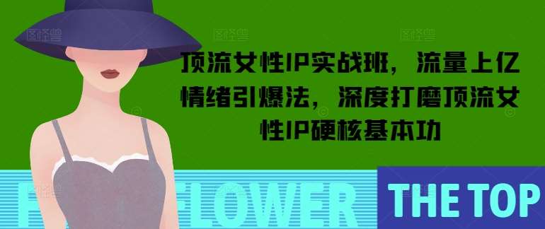 顶流女性IP实战班，流量上亿情绪引爆法，深度打磨顶流女性IP硬核基本功-靠谱项目库