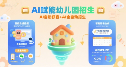 AI赋能幼儿园招生，AI自动获客+AI全自动招生-靠谱项目库