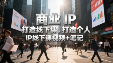 商业IP打造线下课，打造个人 IP线下课视频+笔记-靠谱项目库