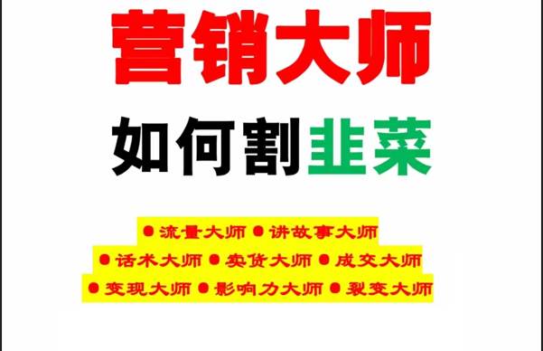 《营销大师如何割韭菜》禁止外传的大师绝学电子书-靠谱项目库