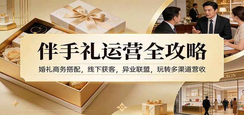 伴手礼运营全攻略：婚礼商务搭配，线下获客，异业联盟，玩转多渠道营收-靠谱项目库