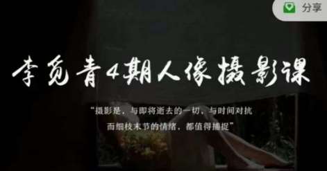 李觅青4期人像摄影线上课，审美/前期策划/拍摄/人像精修/调色-靠谱项目库