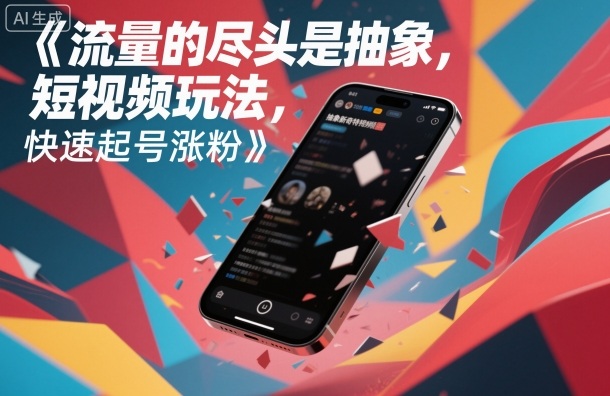 流量的尽头是抽象，抽象新奇特短视频玩法，快速起号涨粉-靠谱项目库
