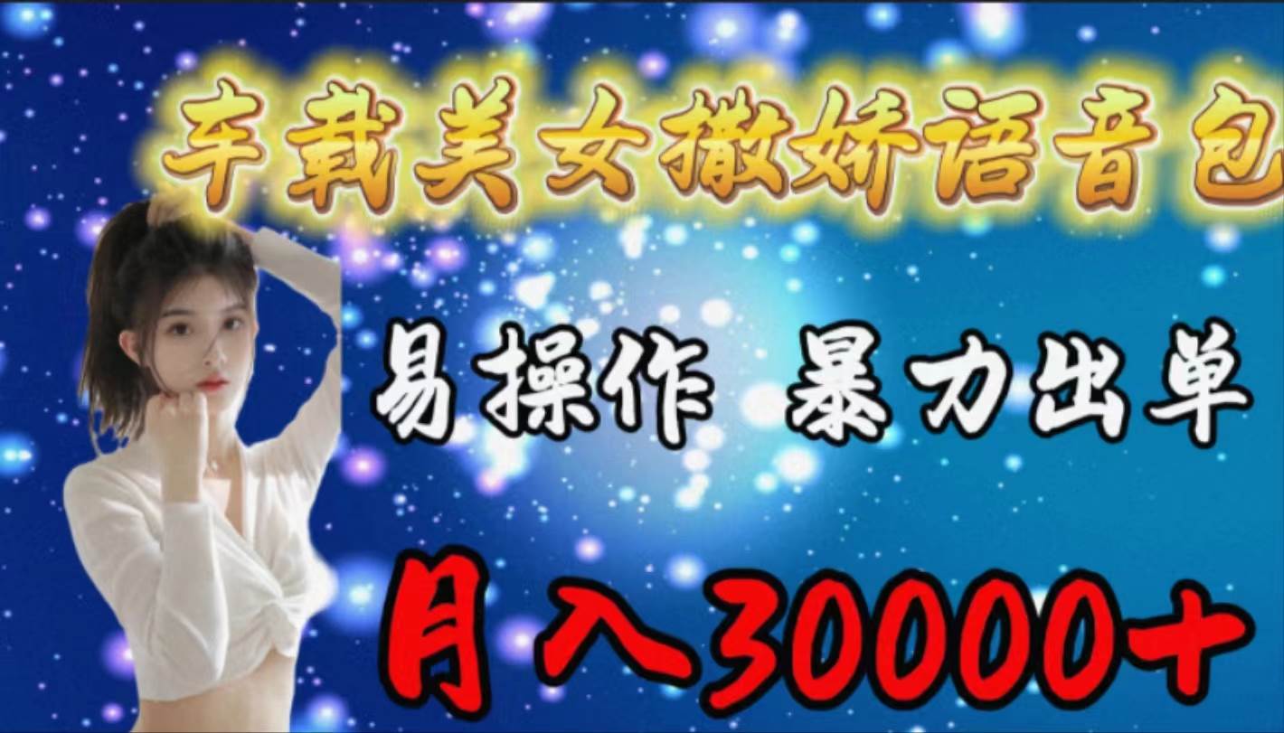 （9710期）车载女生撒娇语音包，易操作，暴力出单，月入30000+-靠谱项目库
