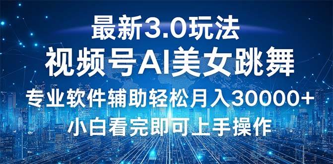 （12788期）视频号最新3.0玩法，当天起号小白也能轻松月入30000+-靠谱项目库