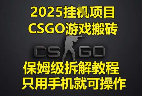 2025挂G项目,CSGO游戏搬砖,保姆级拆解教程,只用手机就可操作【揭秘】-靠谱项目库