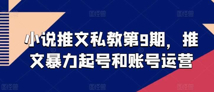 小说推文私教第9期，推文暴力起号和账号运营-靠谱项目库
