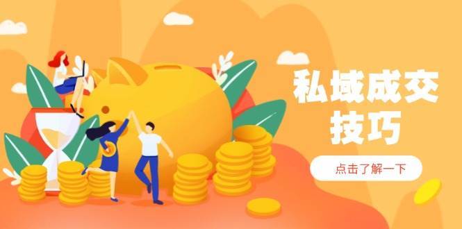 私域成交技巧,帮你从入门到精通,破解四大痛点,快速变现,轻松收钱-靠谱项目库