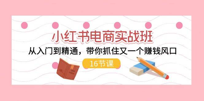 （11533期）小红书电商实战班，从入门到精通，带你抓住又一个赚钱风口（16节）-靠谱项目库