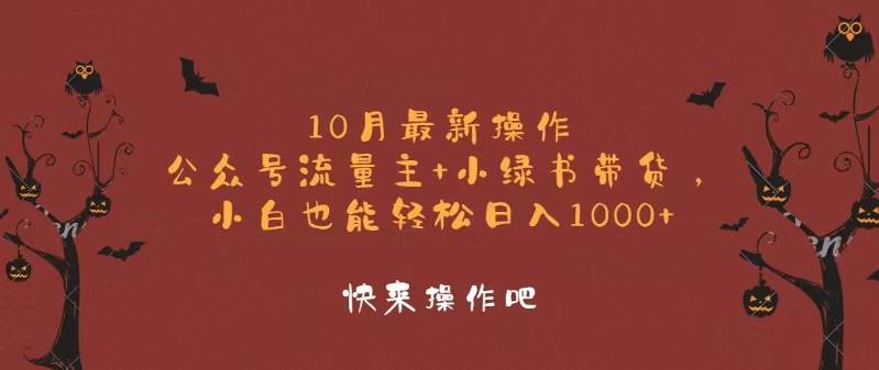 (12977期)10月最新操作,公众号流量主+小绿书带货,小白轻松日入1000+-靠谱项目库