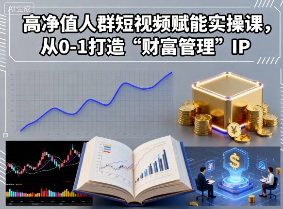 高净值人群短视频赋能实操课，从0-1打造“财富管理”IP-靠谱项目库