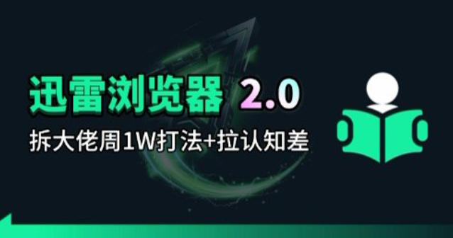 迅雷浏览器项目2.0_拆个大佬周1W的打法-靠谱项目库