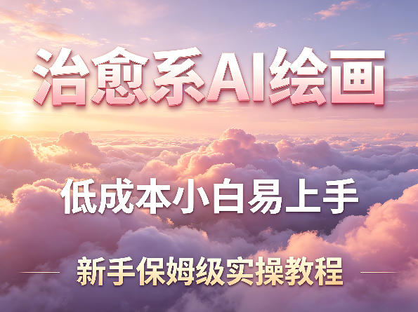 治愈系AI绘画提示词项目,低成本小白易上手,每天10分钟,新手保姆级实操教程-靠谱项目库