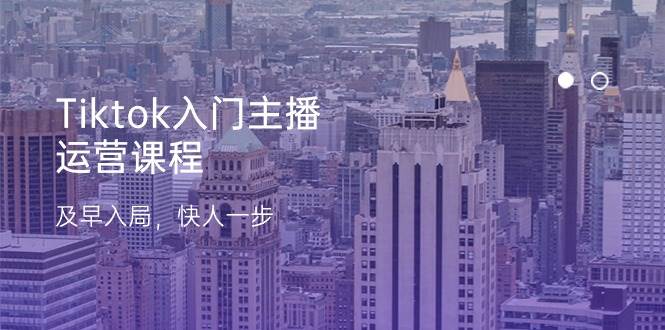 Tiktok入门主播运营课程,及早入局,快人一步(11节)-靠谱项目库