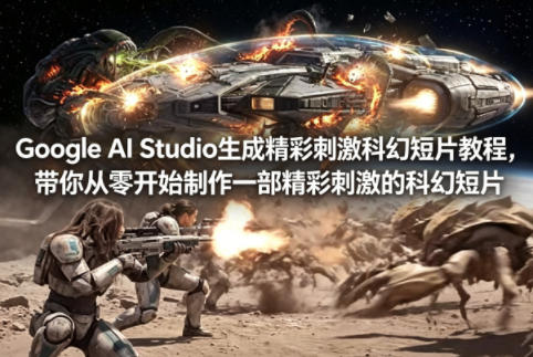 Google AI Studio生成精彩刺激科幻短片教程,带你从零开始制作一部精彩刺激的科幻短片【双语字幕】-靠谱项目库