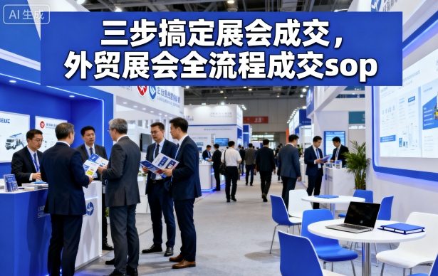 三步搞定展会成交，外贸展会全流程成交sop-靠谱项目库