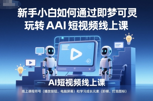 新手小白如何通过即梦可灵玩转AI短视频线上课-靠谱项目库