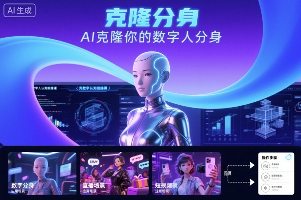 AI数字人认知实操课，克隆你的数字人分身-靠谱项目库