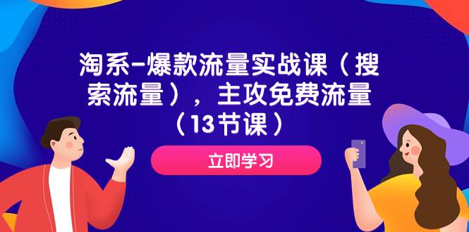 （7658期）淘系-爆款流量实战课（搜索流量），主攻免费流量（13节课）-靠谱项目库