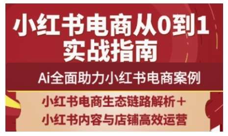 2025小红书电商全链路运营，Ai全面助力小红书电商案例-靠谱项目库