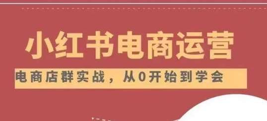小红书店铺运营从小白到大神2.0，从入门到精通-靠谱项目库