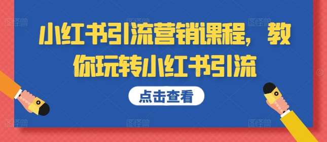 小红书引流营销课程，教你玩转小红书引流-靠谱项目库