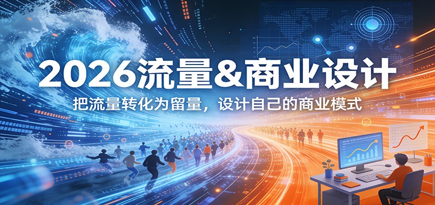 2026流量&商业设计,把流量转化为留量,设计自己的商业模式-靠谱项目库