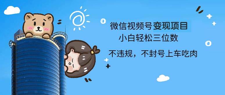 （13115期）2024最新微信视频号变现项目，小白轻松月入四位数-靠谱项目库