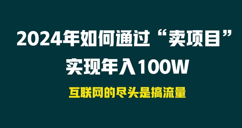 （9147期） 2024年如何通过“卖项目”实现年入100W-靠谱项目库