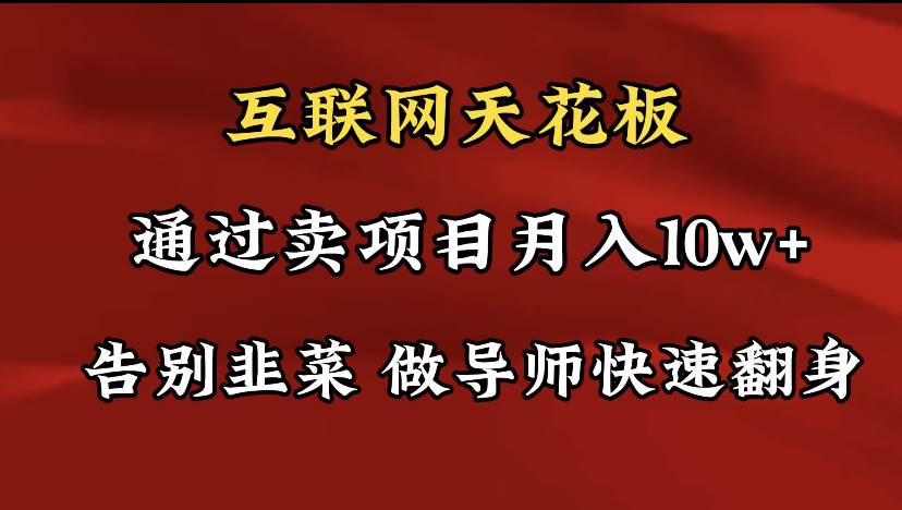 （9201期）导师训练营互联网的天花板，让你告别韭菜，通过卖项目月入10w+，一定要…-靠谱项目库
