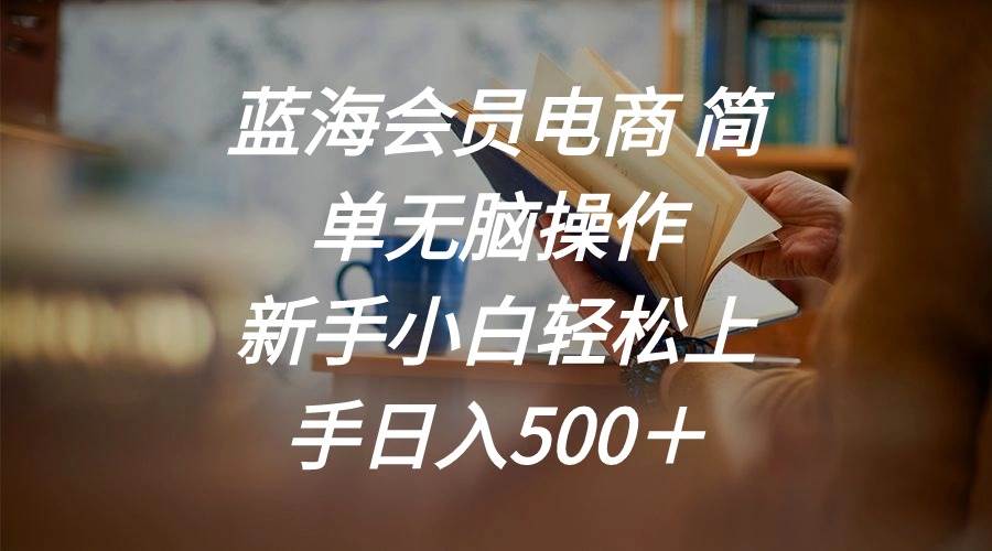 蓝海会员电商 简单无脑操作 新手小白轻松上手日入500＋-靠谱项目库