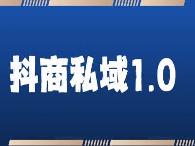 抖商服务私域1.0，抖音引流获客详细教学-靠谱项目库