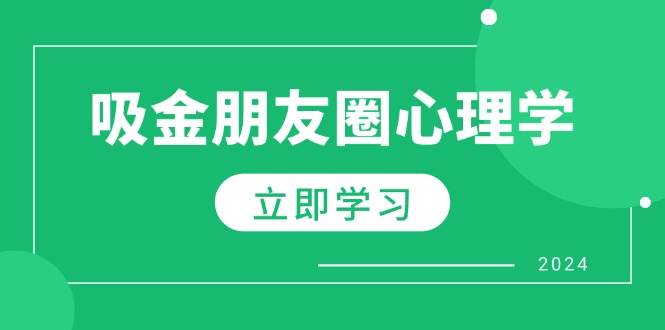 朋友圈吸金心理学：揭秘心理学原理，增加业绩，打造个人IP与行业权威-靠谱项目库
